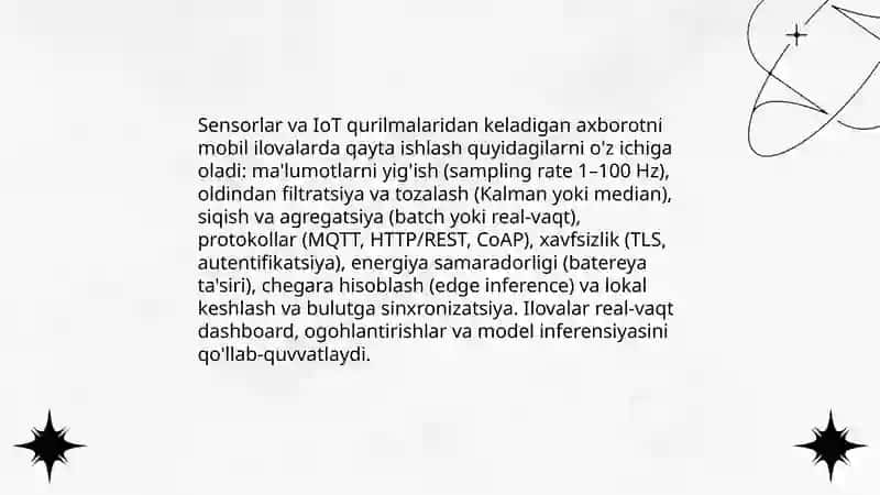 Mobil ilovalarda texnik axborotlarni yig‘ish usullari 4