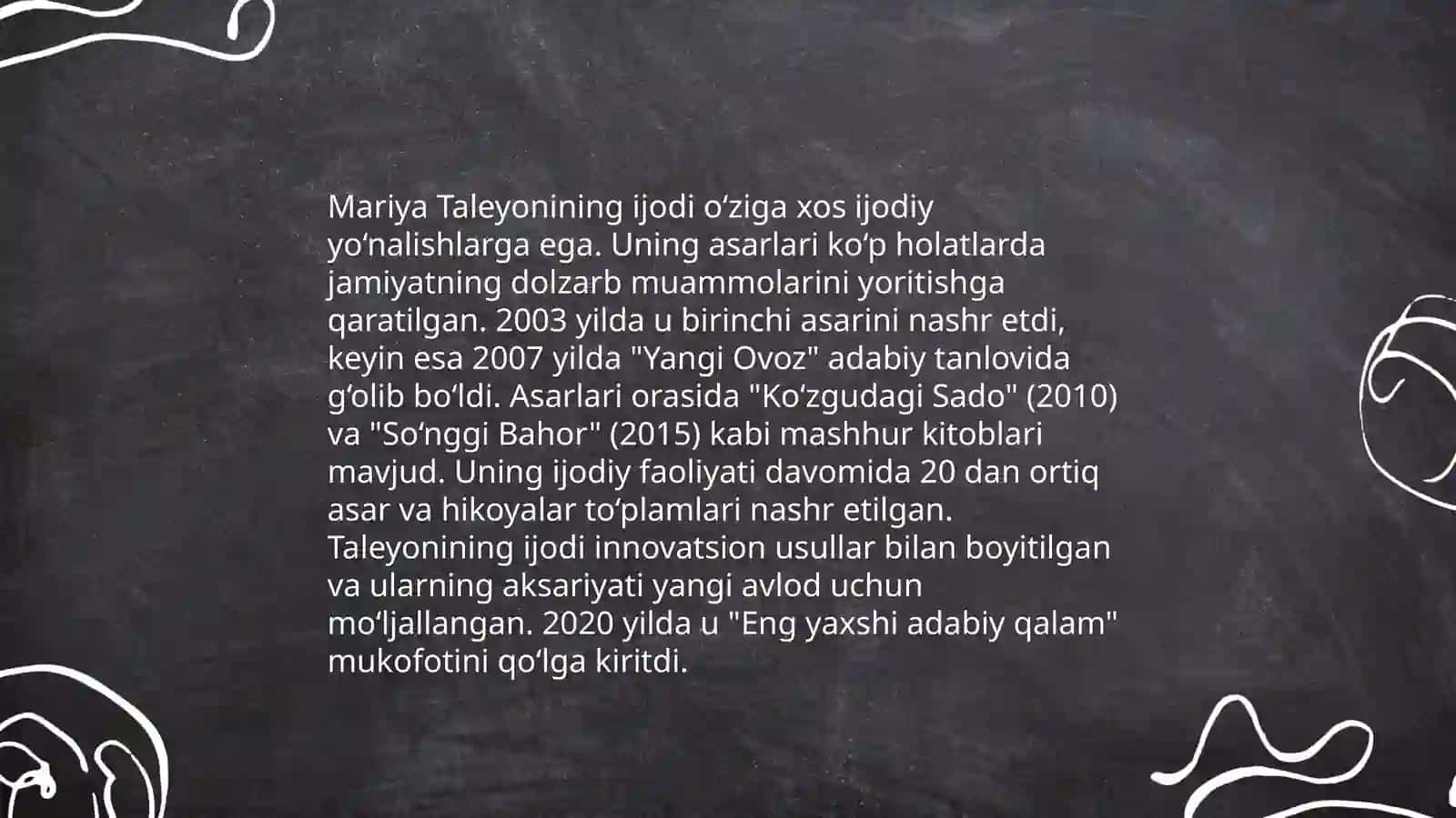Mariya Taleyonining hayoti va faoliyati 4