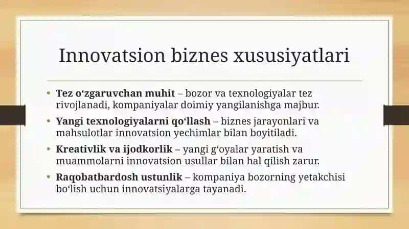 Innovatsion Biznes va Inson Resurslari 4