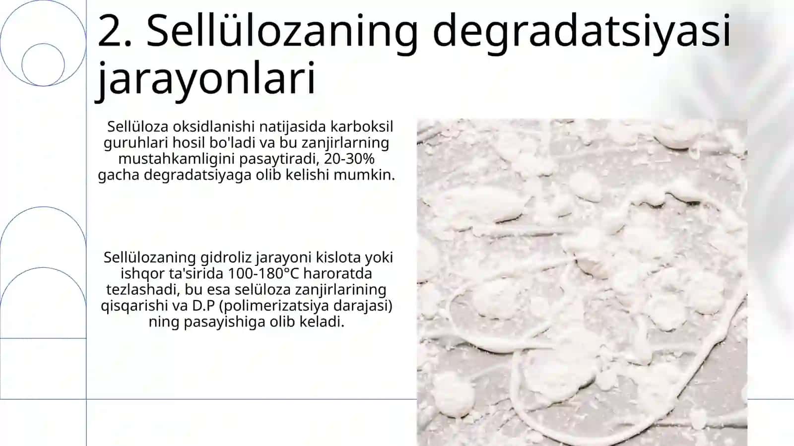 Sellüloza va tabiiy ipakning polimeranologik o'zgarishlari 4
