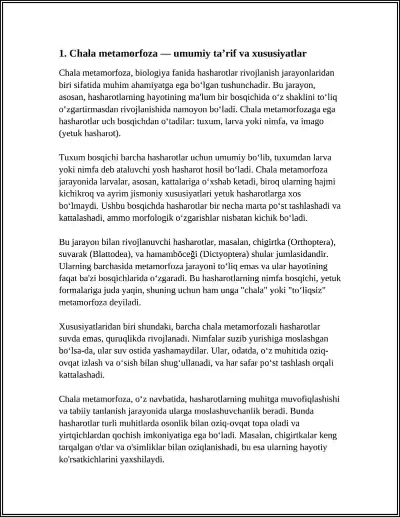 CHALA METAMORFOZA BILAN RIVOJLANUVCHI HASHAROTLAR 4
