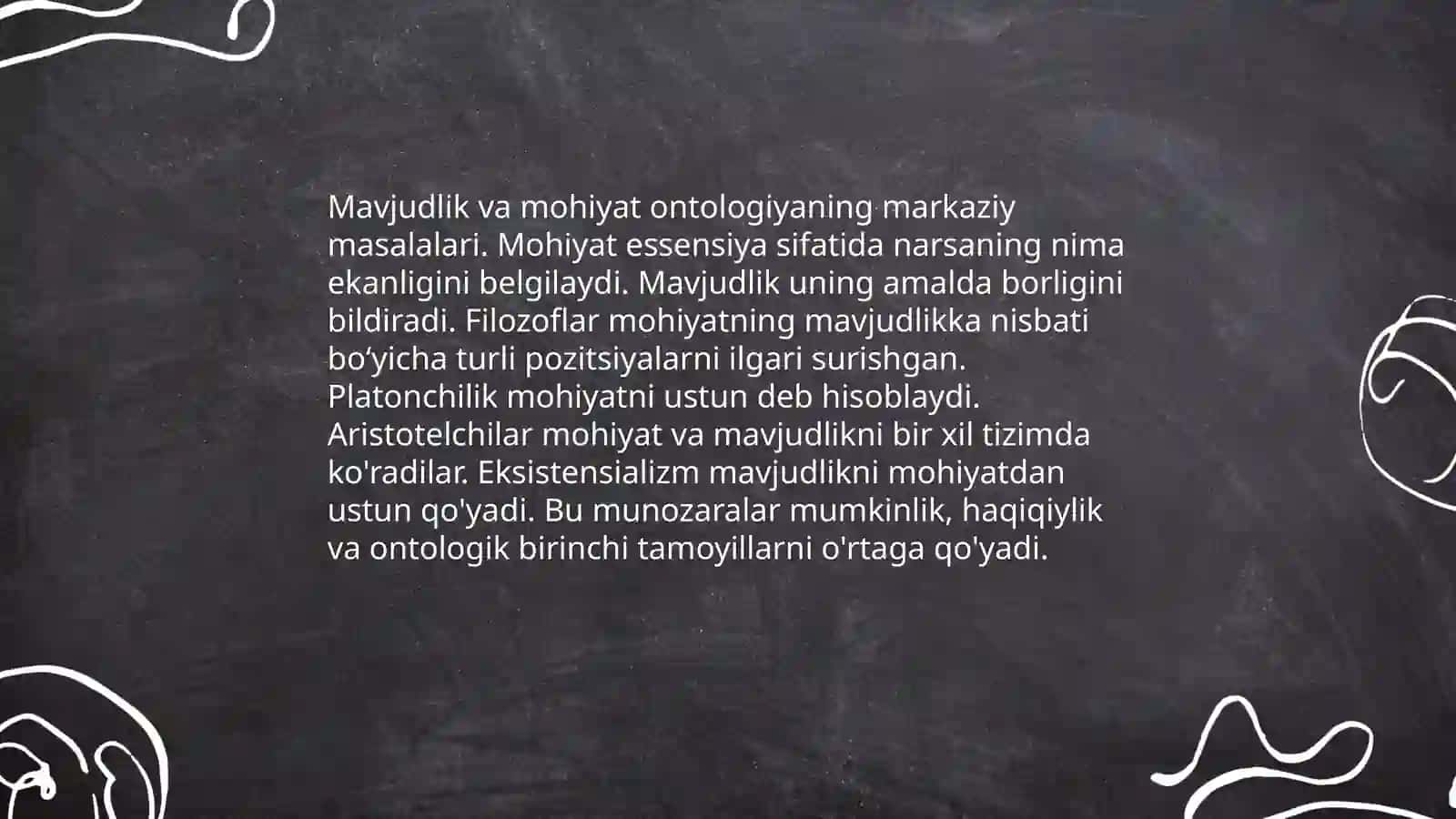 Borliq falsafasi.(Ontologiya) 4