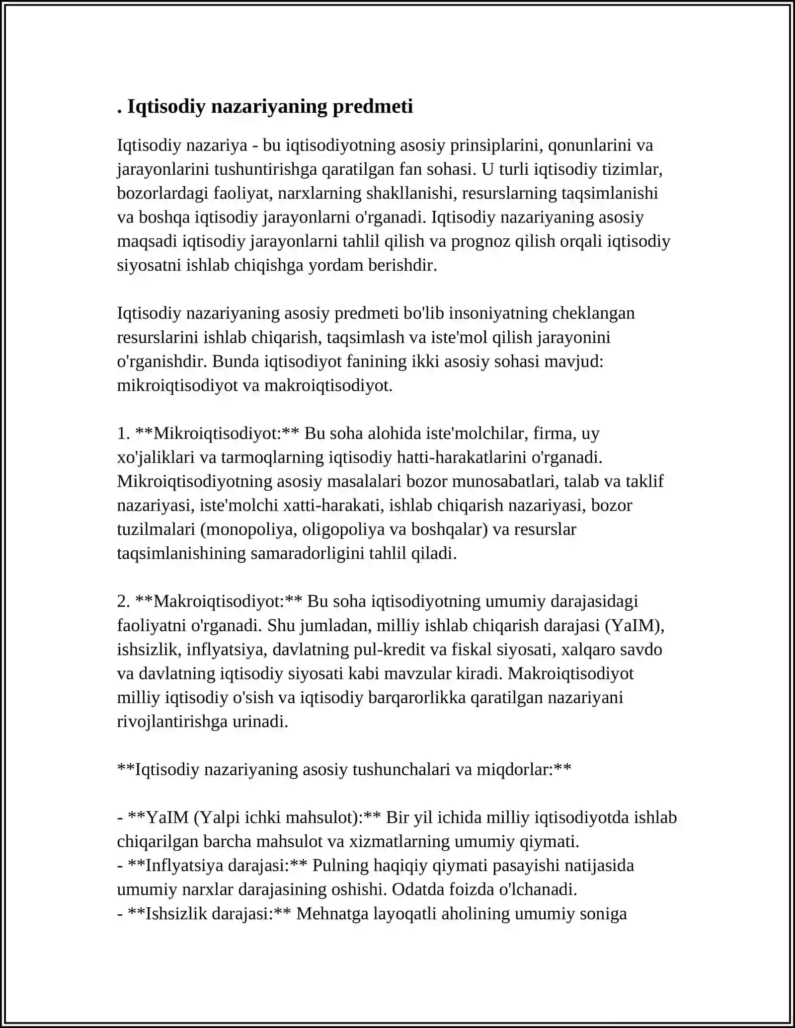 IQTISODIY NAZARIYA FANINING PREDMETI VA BILISHLIK USULLARI 4