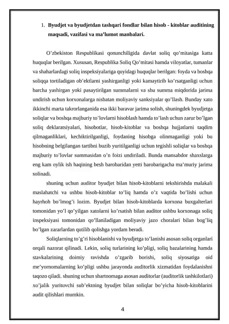 SOLIQ VA MAJBURIY TO'LOVLAR AUDITI 4