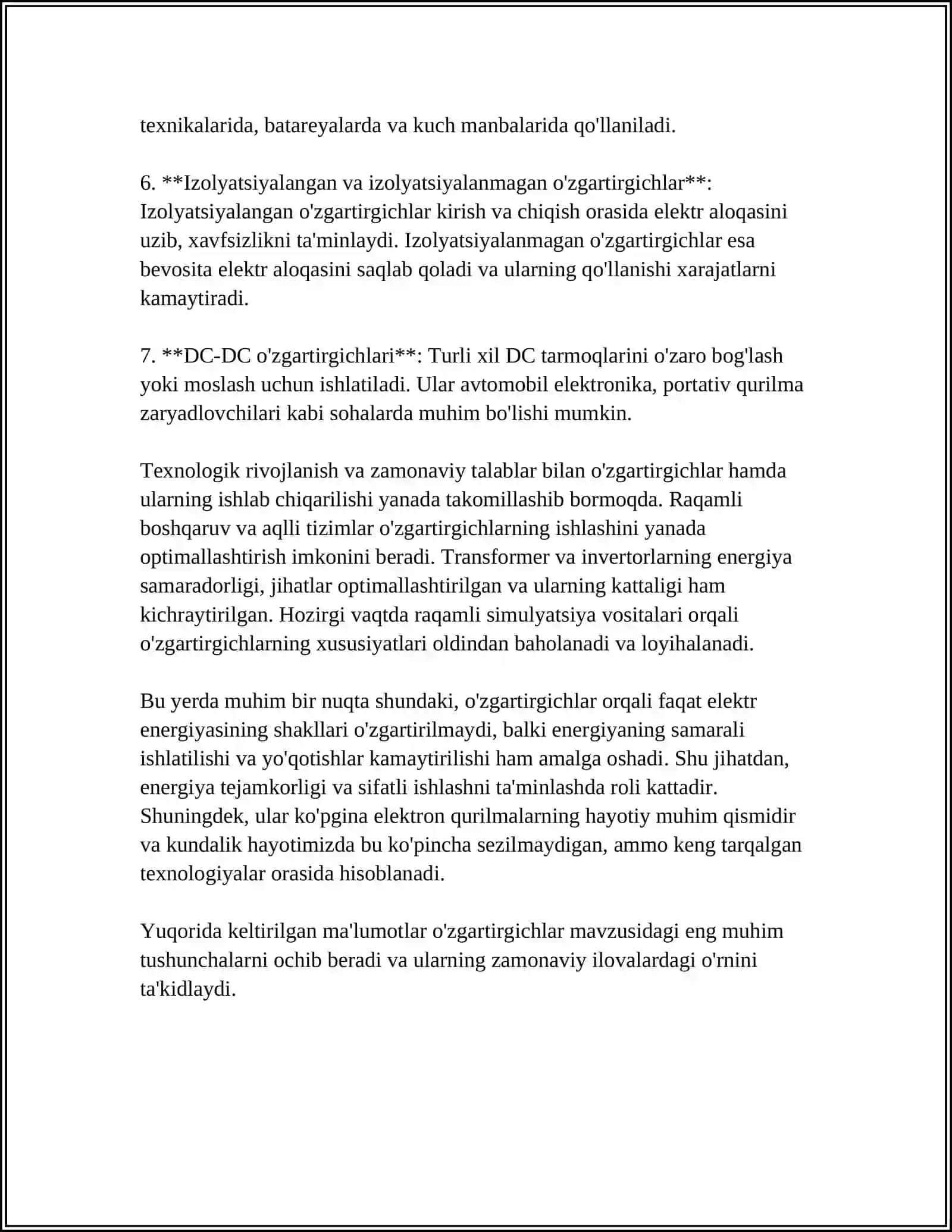 O'ZGARTIRGICHLAR ISHLASH PRINSIPI VA TUZILISHI 4