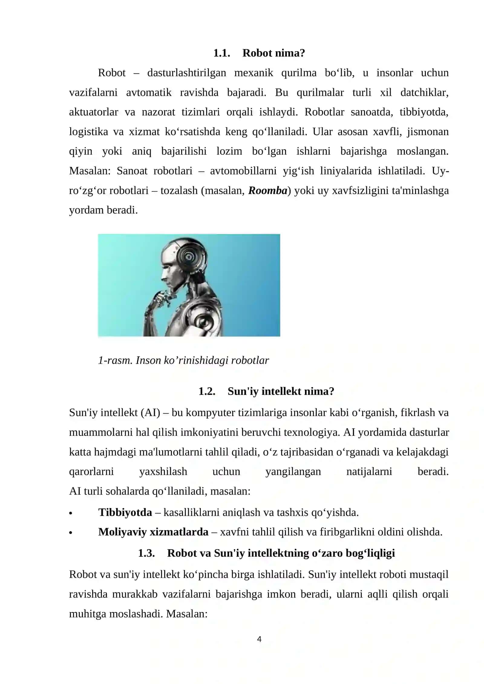 YORDAMCHI ROBOTLAR. SUN’IY INTELLEKT ODAMLARGA QANDAY FOYDA KELTIRADI? 4