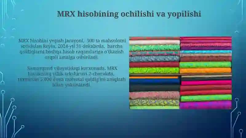 Materiallar Zahiralari Hisobi (MZX) 4