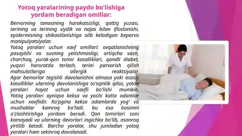 Yotoqyaralarigaqarshikurash:yotganbemorlarniparvarishqilishasoslari 4