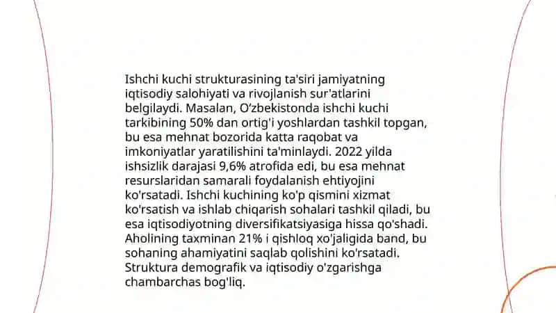 Yalpi ishchi kuchi, uning bandligi va ishsizlik 4