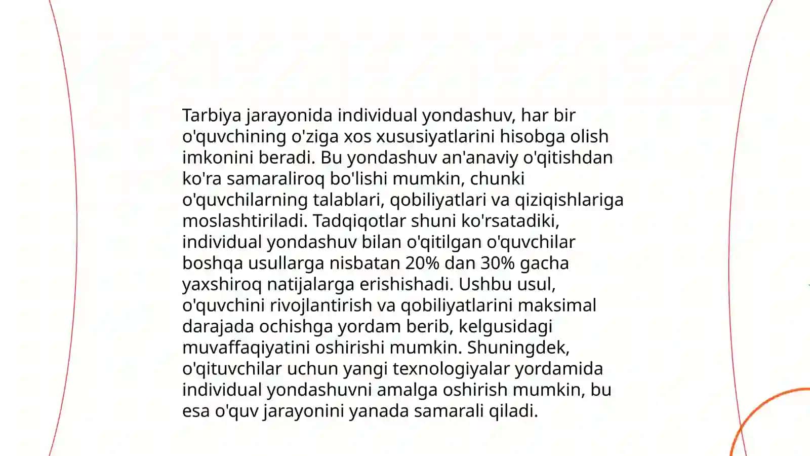 Tarbiya jarayonining o'ziga xos xususiyatlari 4