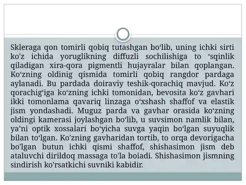 Ko’zning Optik Sistemasi va uning Fizik Xususiyatlari 4