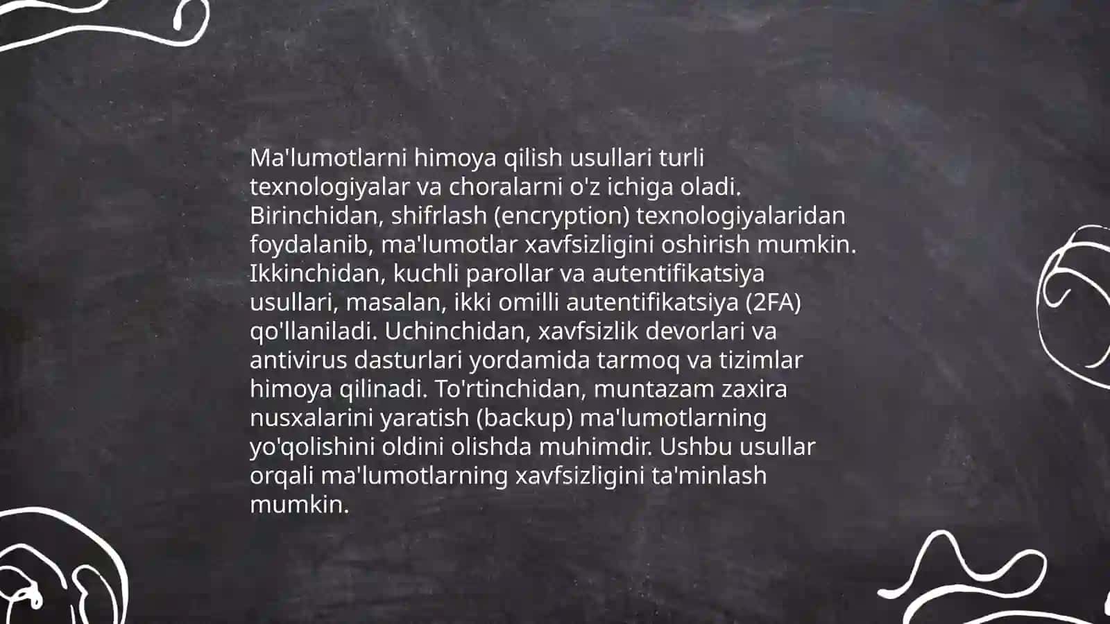 Axborot xavfsizligi va uni qo'llash usullari 4
