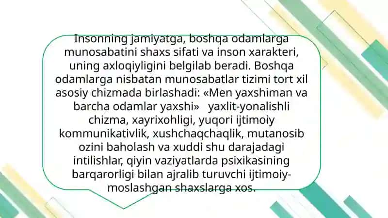 Xarakter, qobiliyat va harakat inson faoliyatning birligi sifatida 4