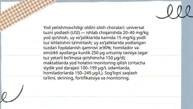 Mikroelementlar yetishmovchligi natijasida kelib chiqadigan kasalliklar va uning profilaktikasi 4