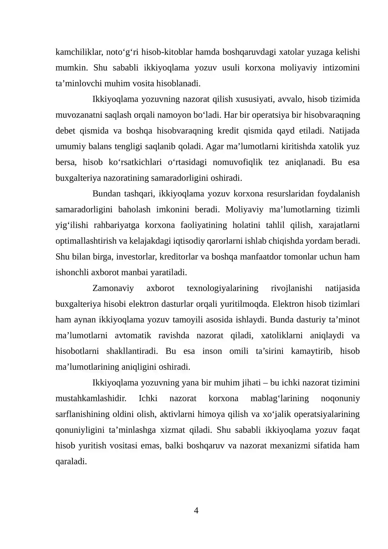 Ikkiyoqlama Yozuving Nazorat Qilish Xususiyatlari 4