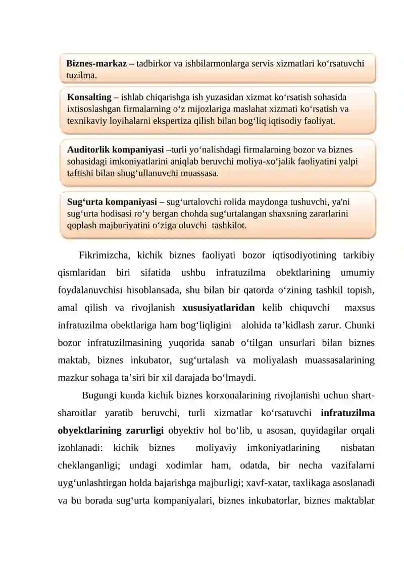 Biznesni rivojlantirishda infratuzilma 4