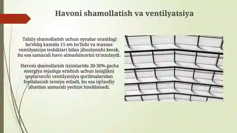 Derazalar va ularning konstruktiv yechimlari 4