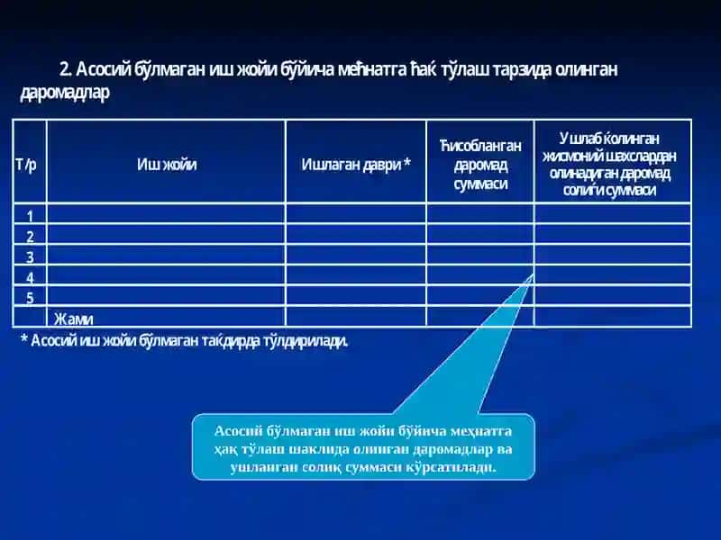 Жами йиллик даромад декларацияси 4