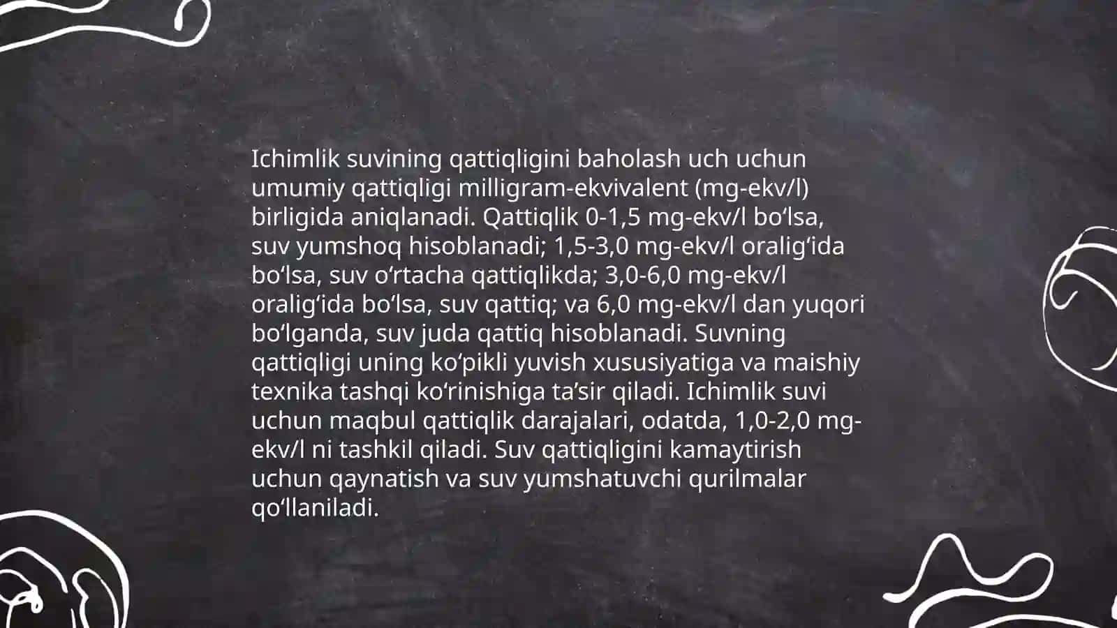 Suvning kimyoviy takibini tekshirish usullari 4