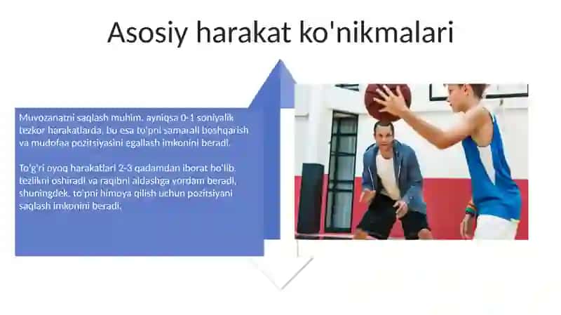 Harakatlanish texnikasini oʻrgatish 4