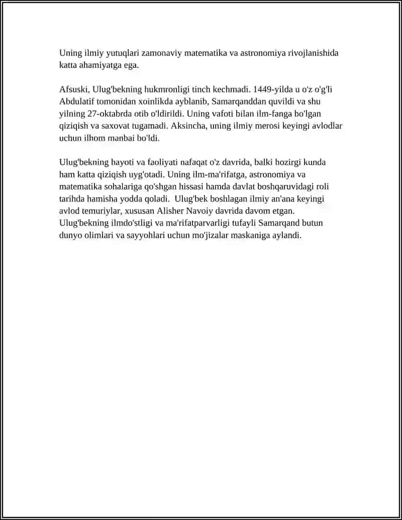 MIRZO ULUG'BEK DAVLAT ARBOBI VA BUYUK OLIM 4