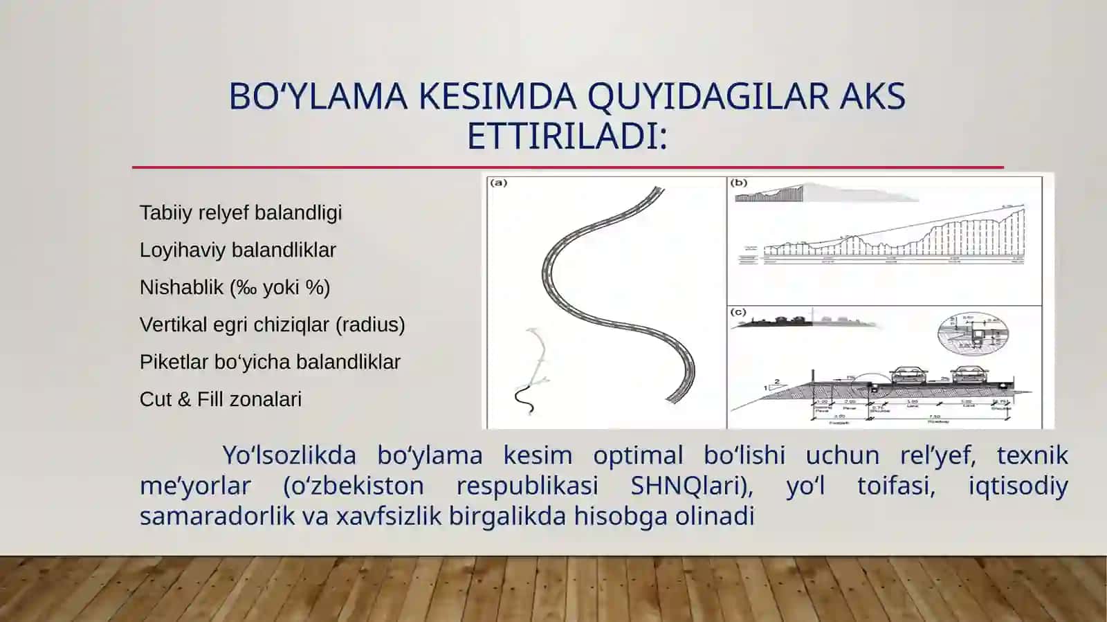 INDORCAD/ROAD dasturida avtomobil yo‘llarining bo‘ylama kesimini loyihalash 4