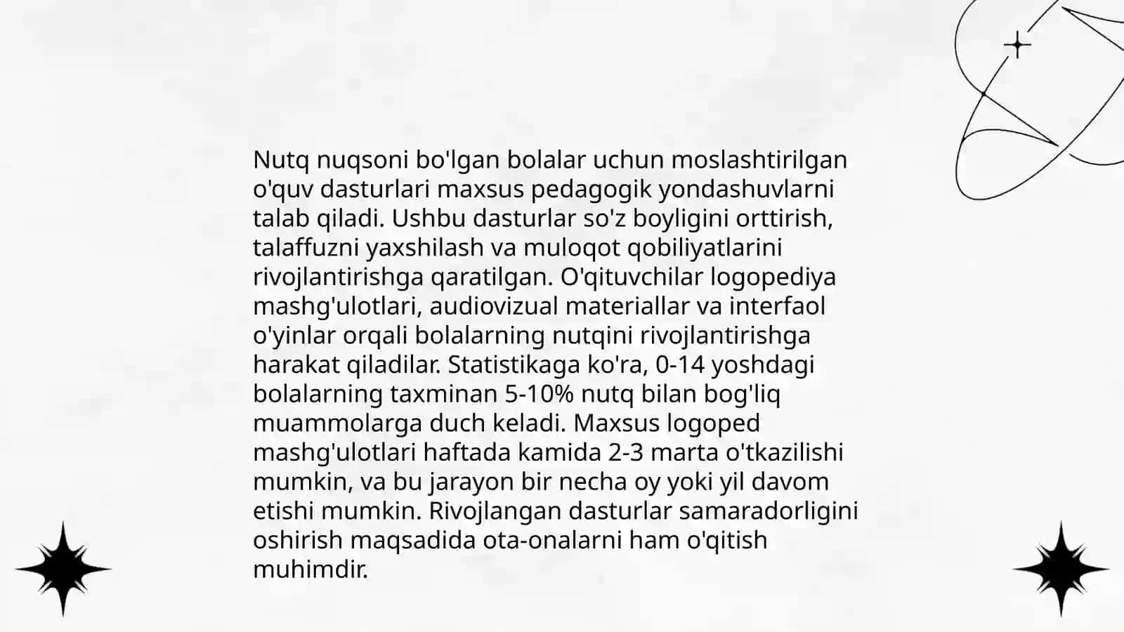 Nutqida nuqsoni bo'lgan bolalarning maktab ta'limiga tayyorligi 4