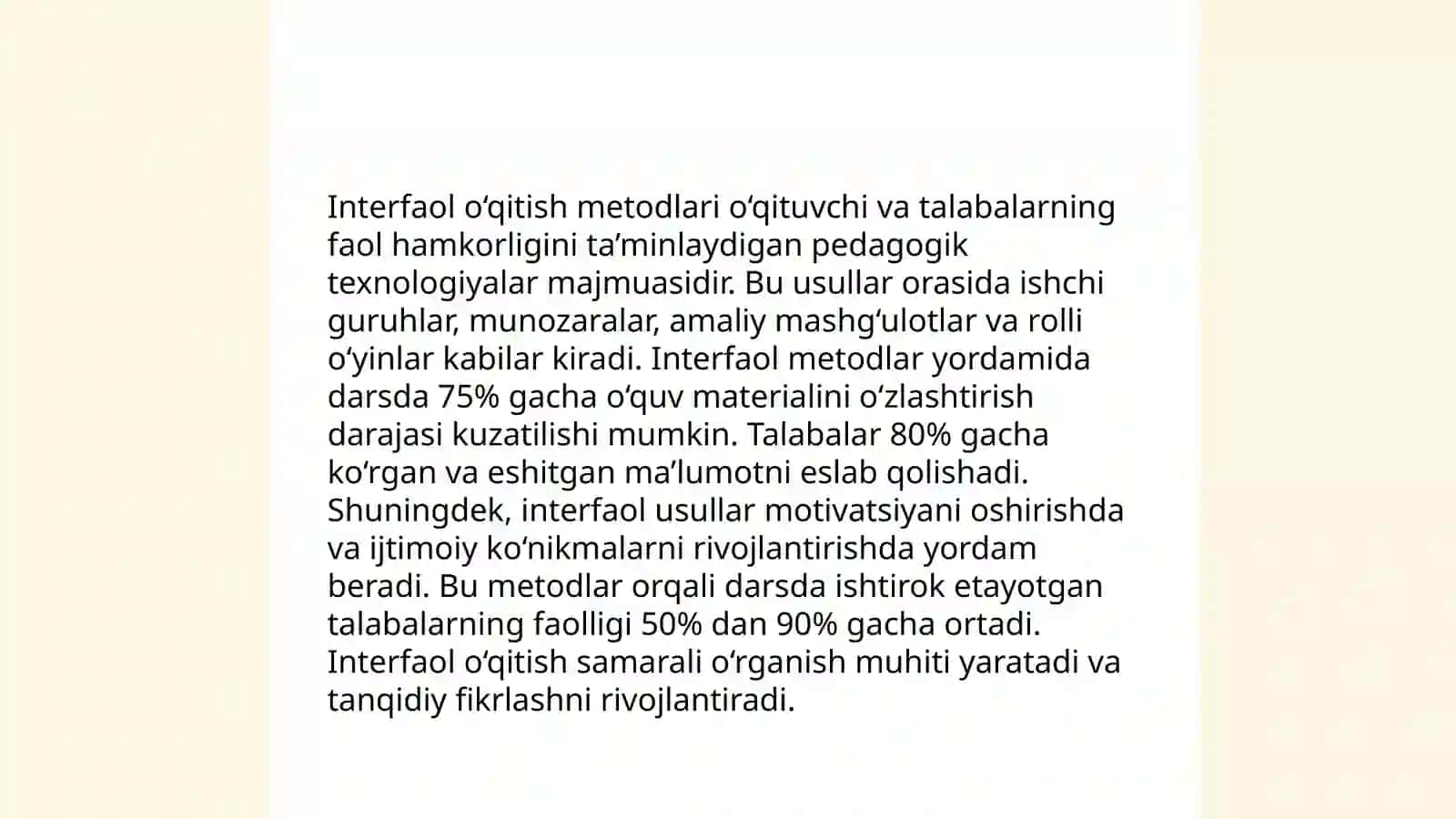 Shaxsga yo‘naltirilgan ta'lim texnologiyalari 4
