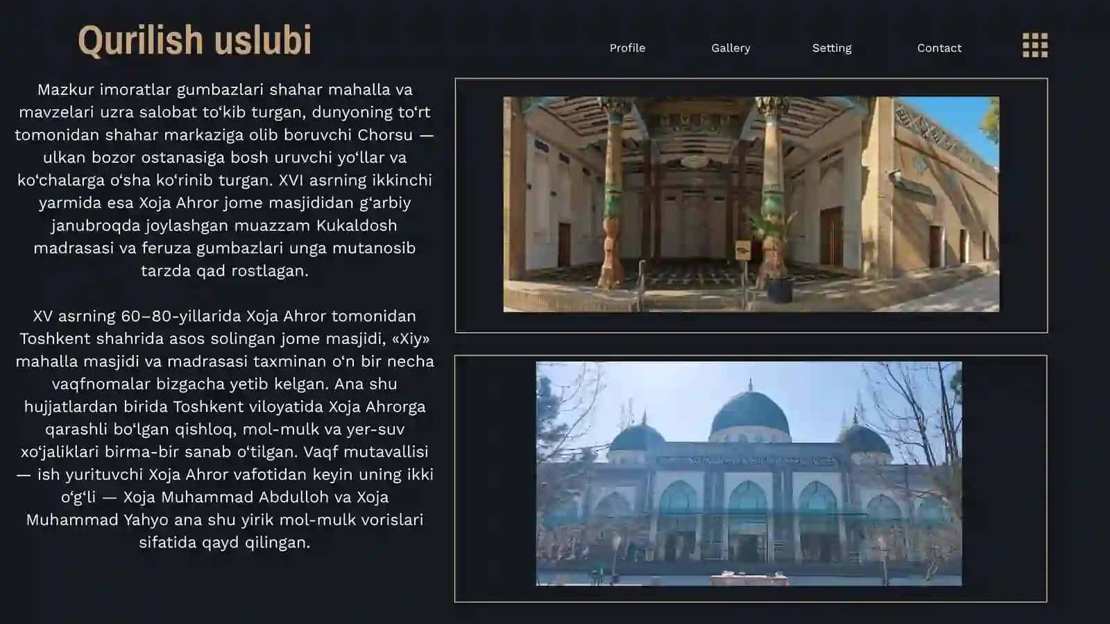 XO’JA AHROR VALIY MASJIDI VA MADRASASI 4
