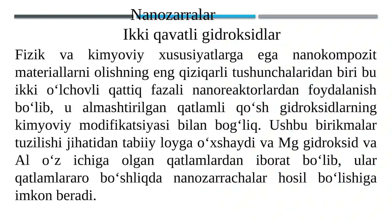 Qatlamtuzilishli nanokompozitlarning xossalarini aniqlash 4