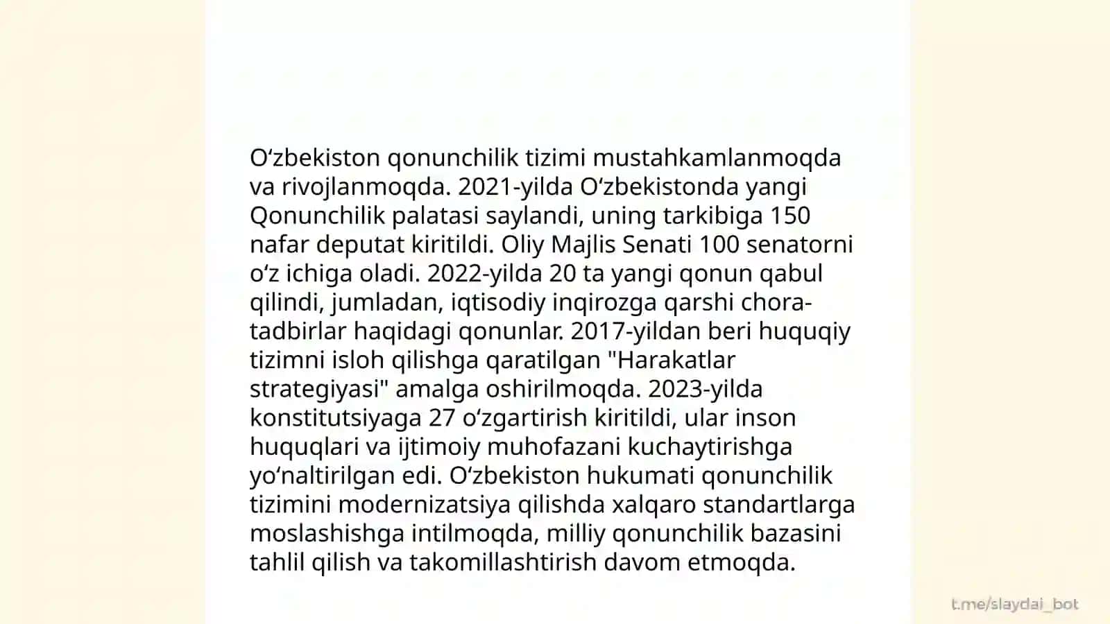 Oʻzbekiston huquqiy demokratik davlat va jamiyat qurilishi yoʻlida 4
