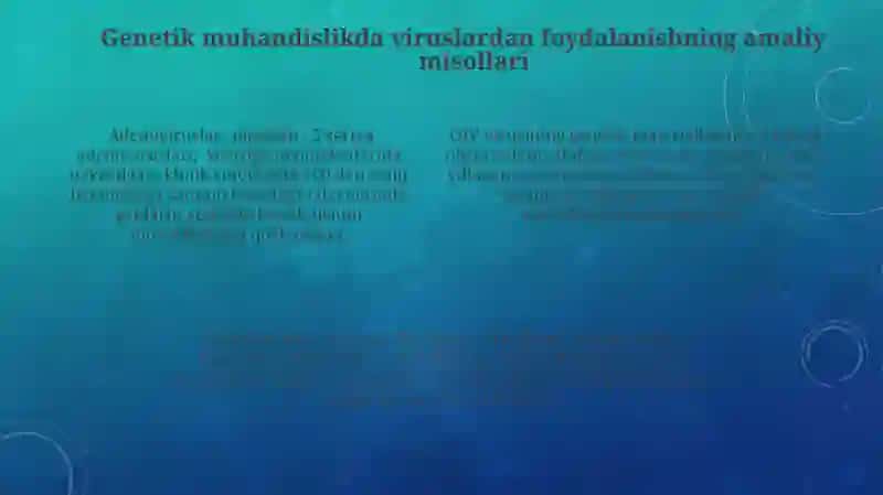 Viruslarning gen muxandisligida qollanishi 4