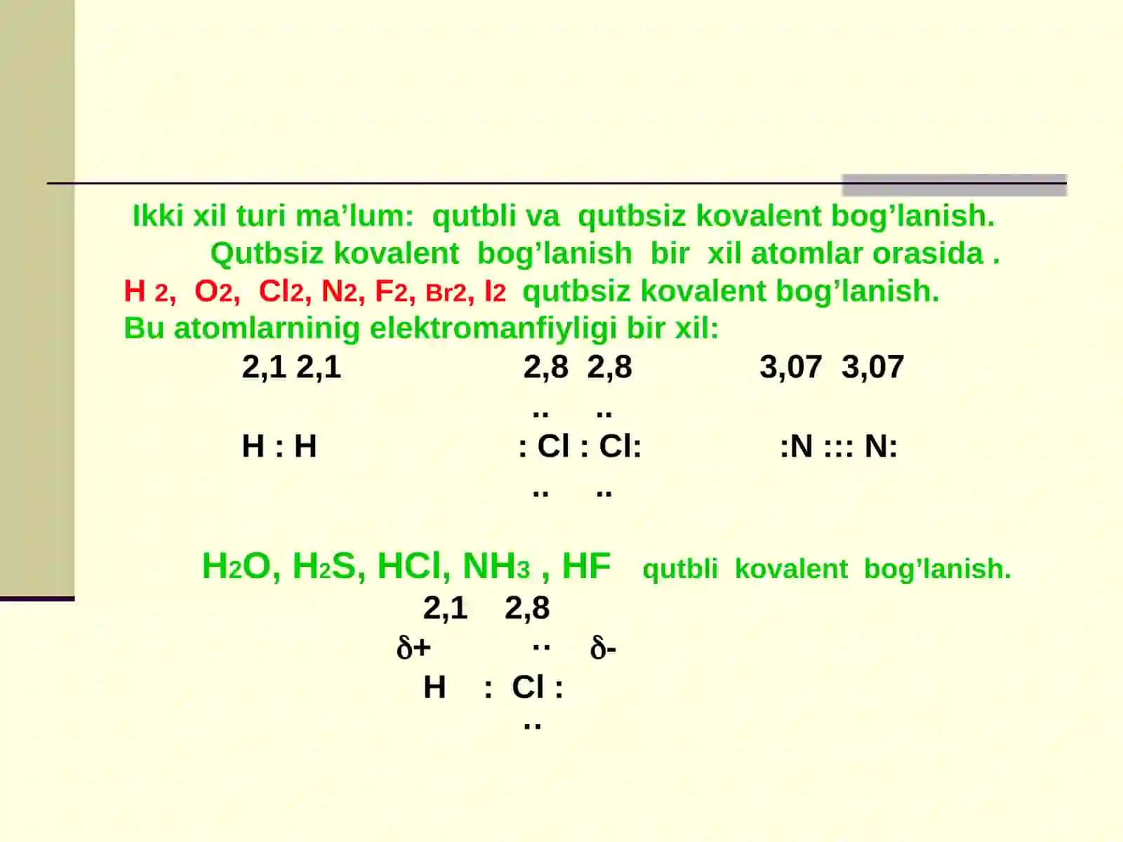 Kimyoviy bog‘lanish va molekula tuzilishi 4