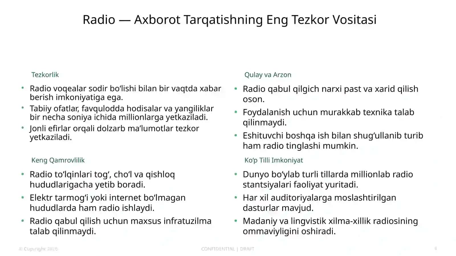 Radio — Tezkor Xabar Berish va Axborot Tarqatish Vositasi 4