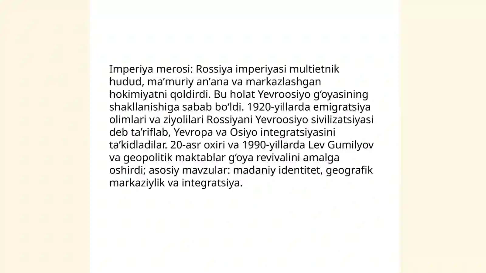 Yevroosiyo harakatining tarixiy ildizlari 4