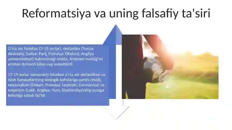 O'rta asrlar va G'arb falsafasi va Hozirgi zamon jahon falsafasi 4
