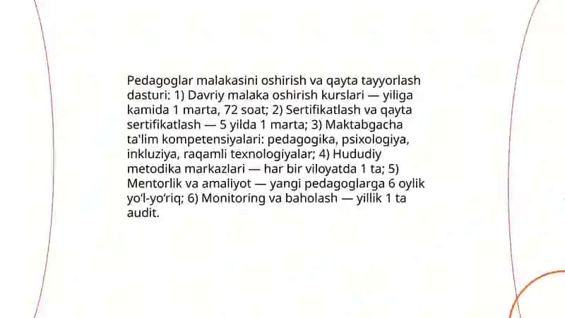Maktabgacha ta’lim tizimini rivojlantirishning ustuvor yo‘nalishlari 4