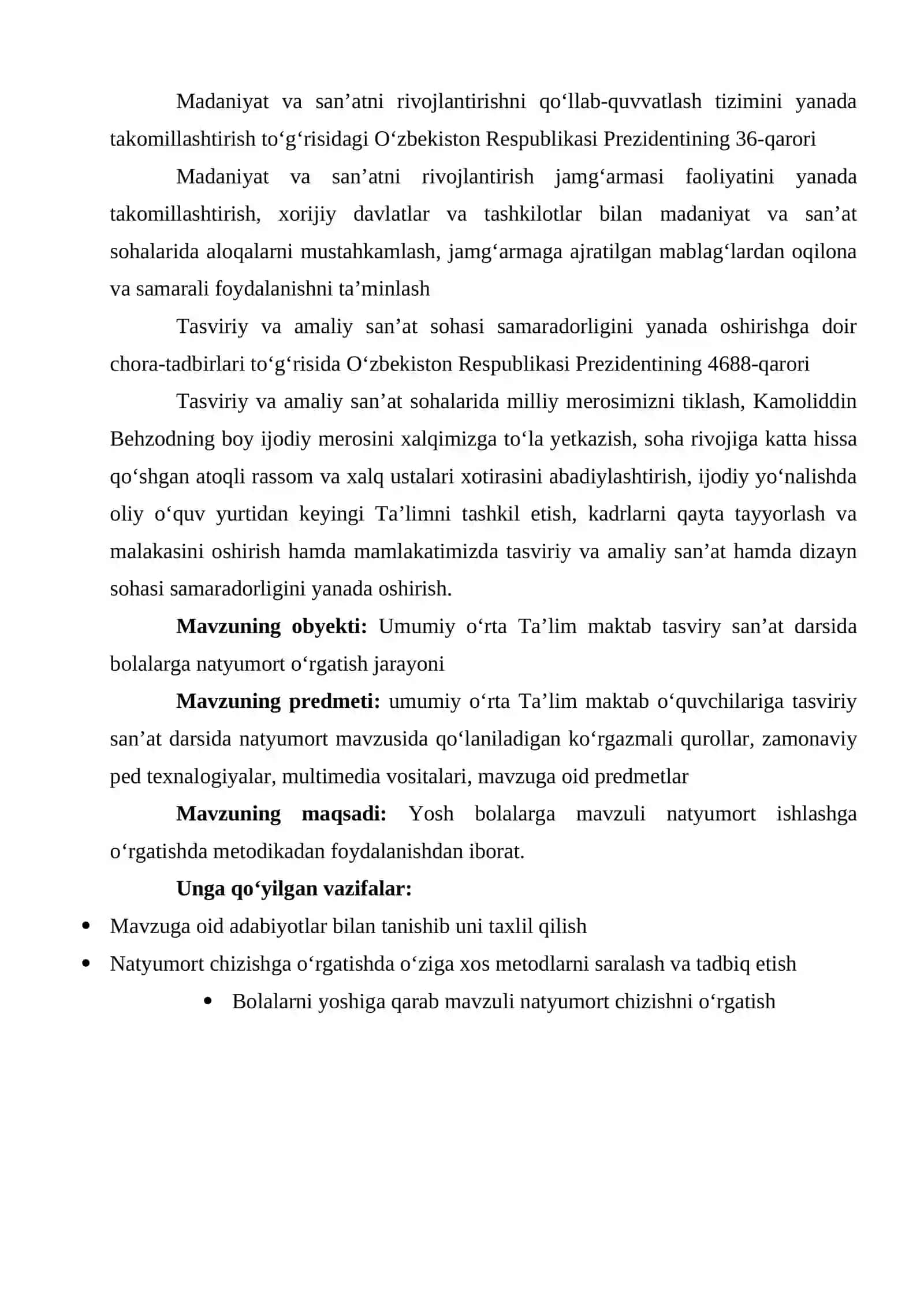 O‘QUVCHILARNI MAVZULI NATYURMORT ISHLASHGA O‘RGATISH METODIKASI 4