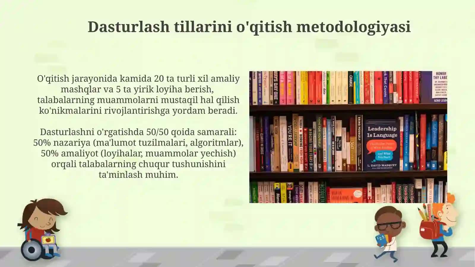 Dasturlash tillari boʻlimini oʻqitish metodikasi 4