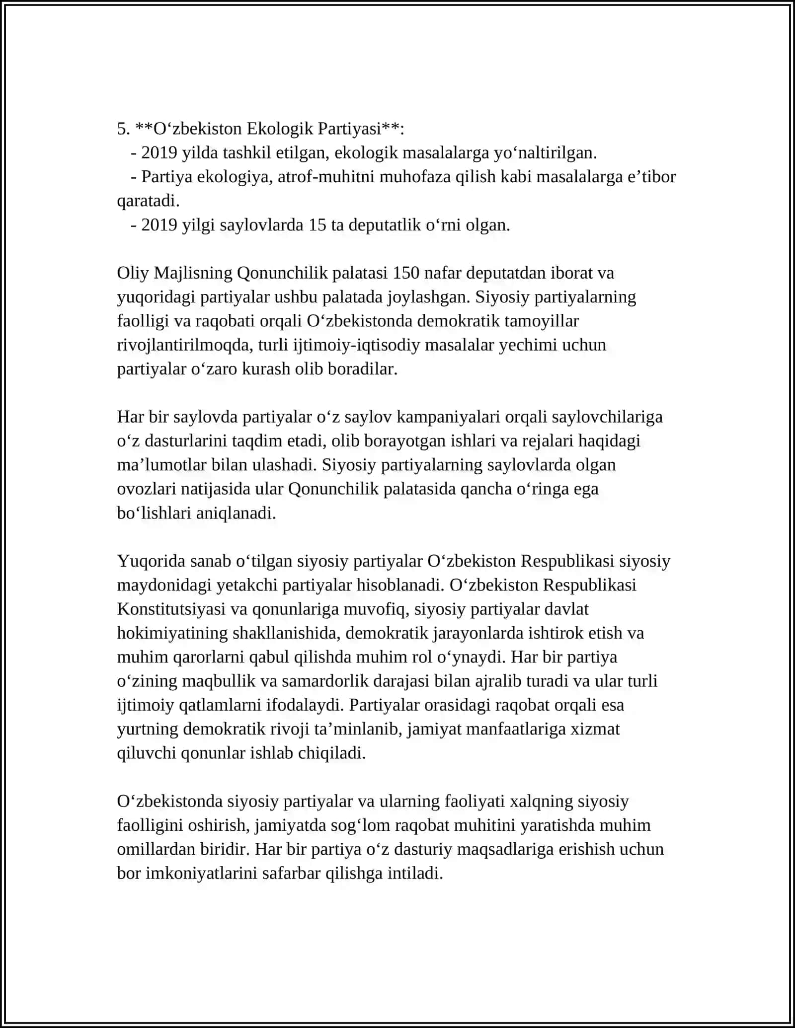 Oʻzbekiston Respublikasining Partiyalari 4