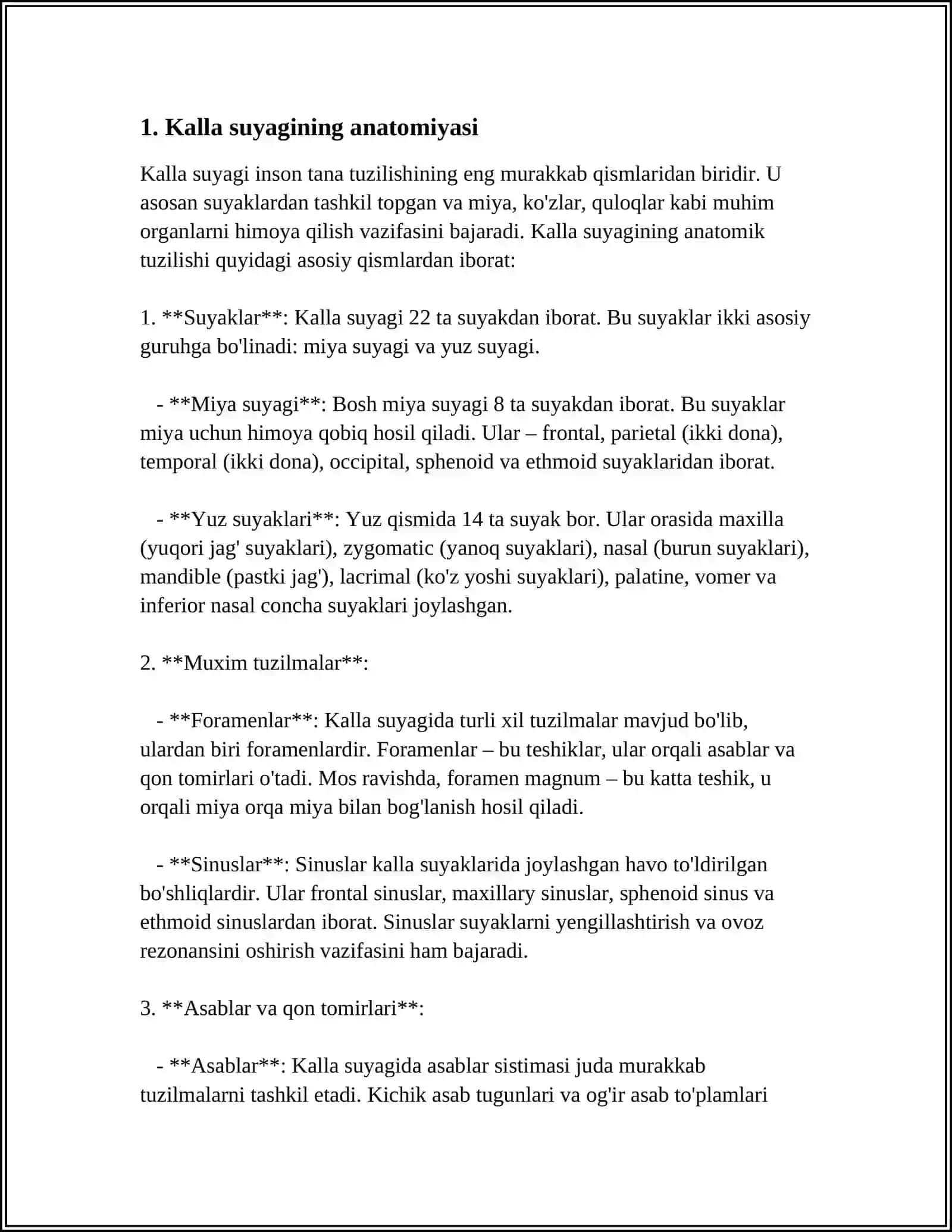 KALLA SUYAGINING RENTGENANATOMIYASI. KALLA SUYAGINING YOSHI VA JINSIY TAFAVUTLARI 4