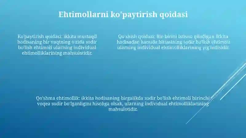 Ehtimollarni Qoshish Va Kopaytirish Teoremasi 4