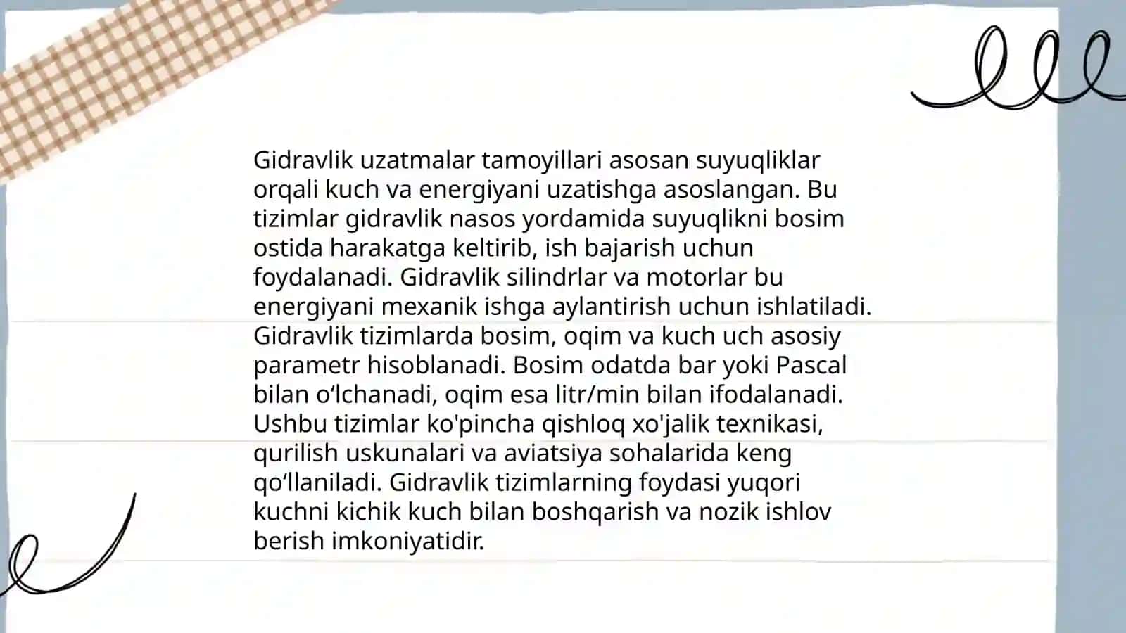 Pnevmatik va gidravlik uzatmalar 4