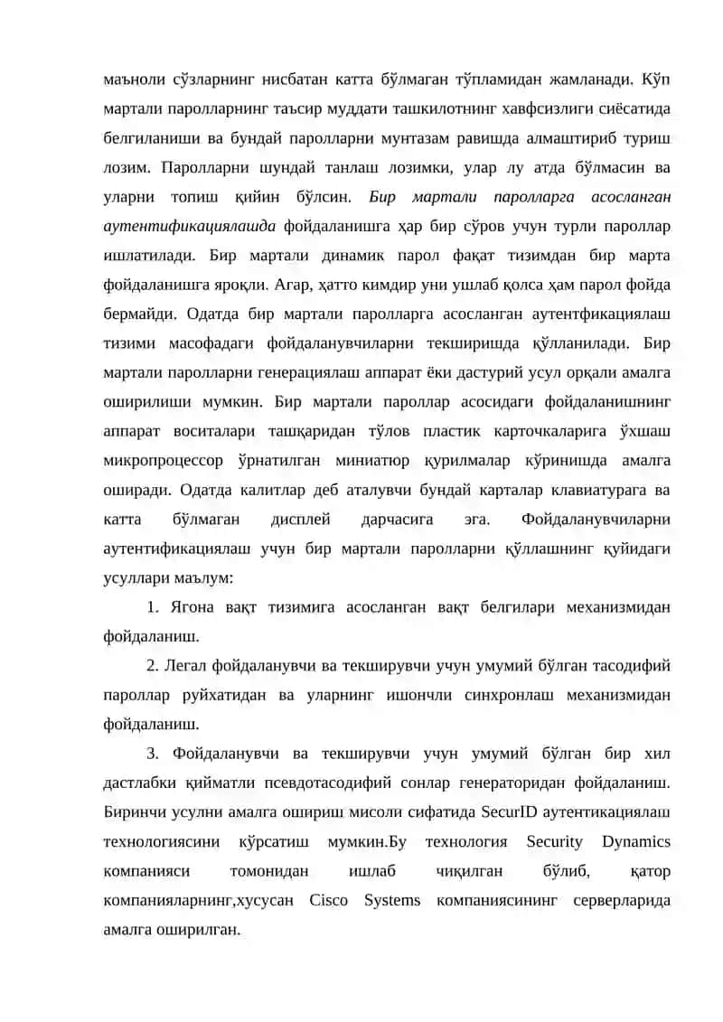 Парол билан ҳимояланган маълумотлар базасини ҳосил қилиш ва уларни амалга ошириш 4