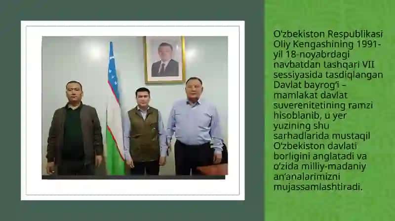 O'zbekiston Respublikasining davlat bayrog'i 4