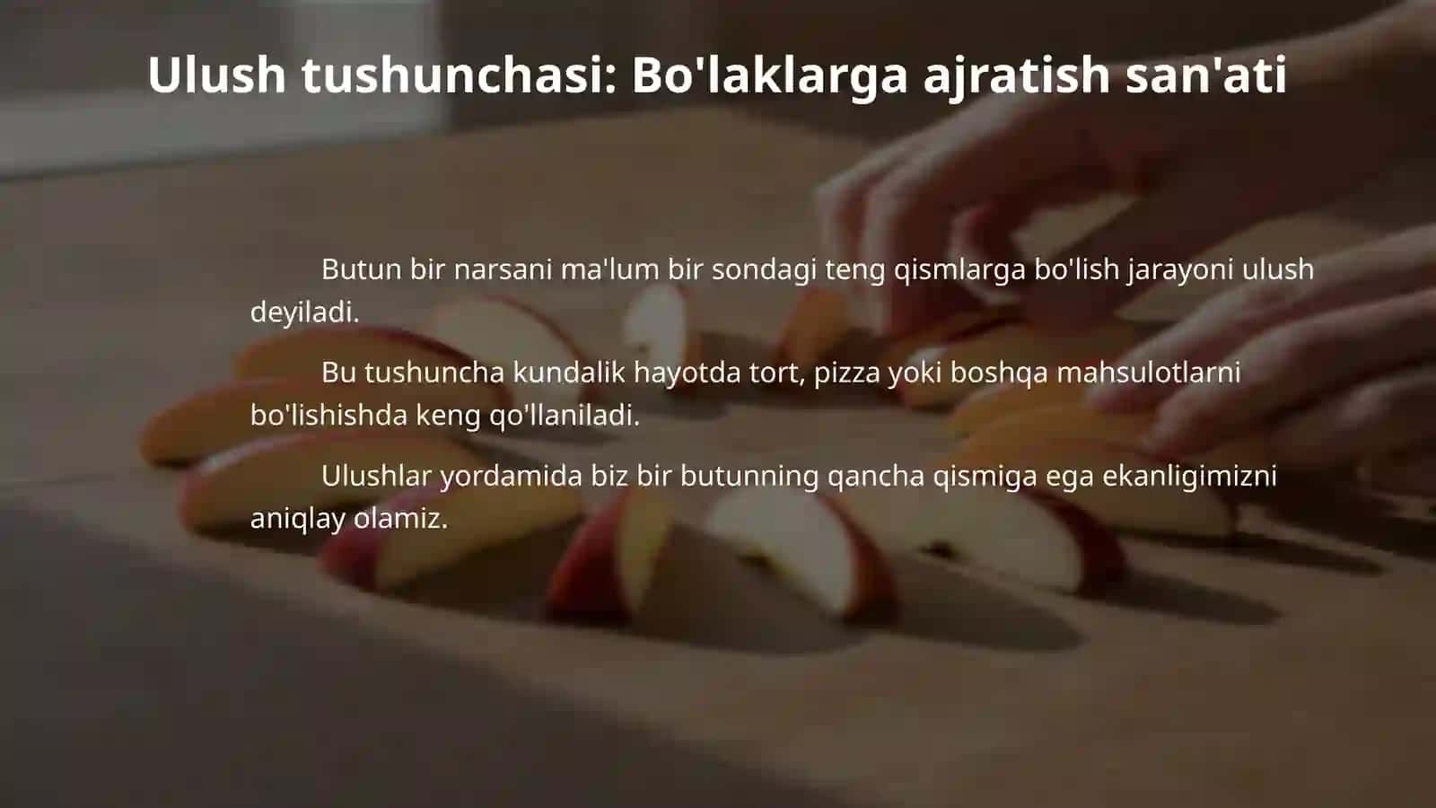 Ulush va kasrlar. 4 sinf uchun 4