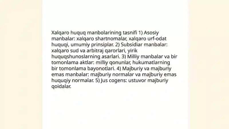 Xalqaro huquq normalari va manbalari 4