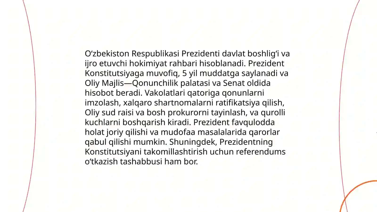 Oʻzbekiston respublikasi konstitutsiyasining 5-boʻlim XIX va XX boblari 4