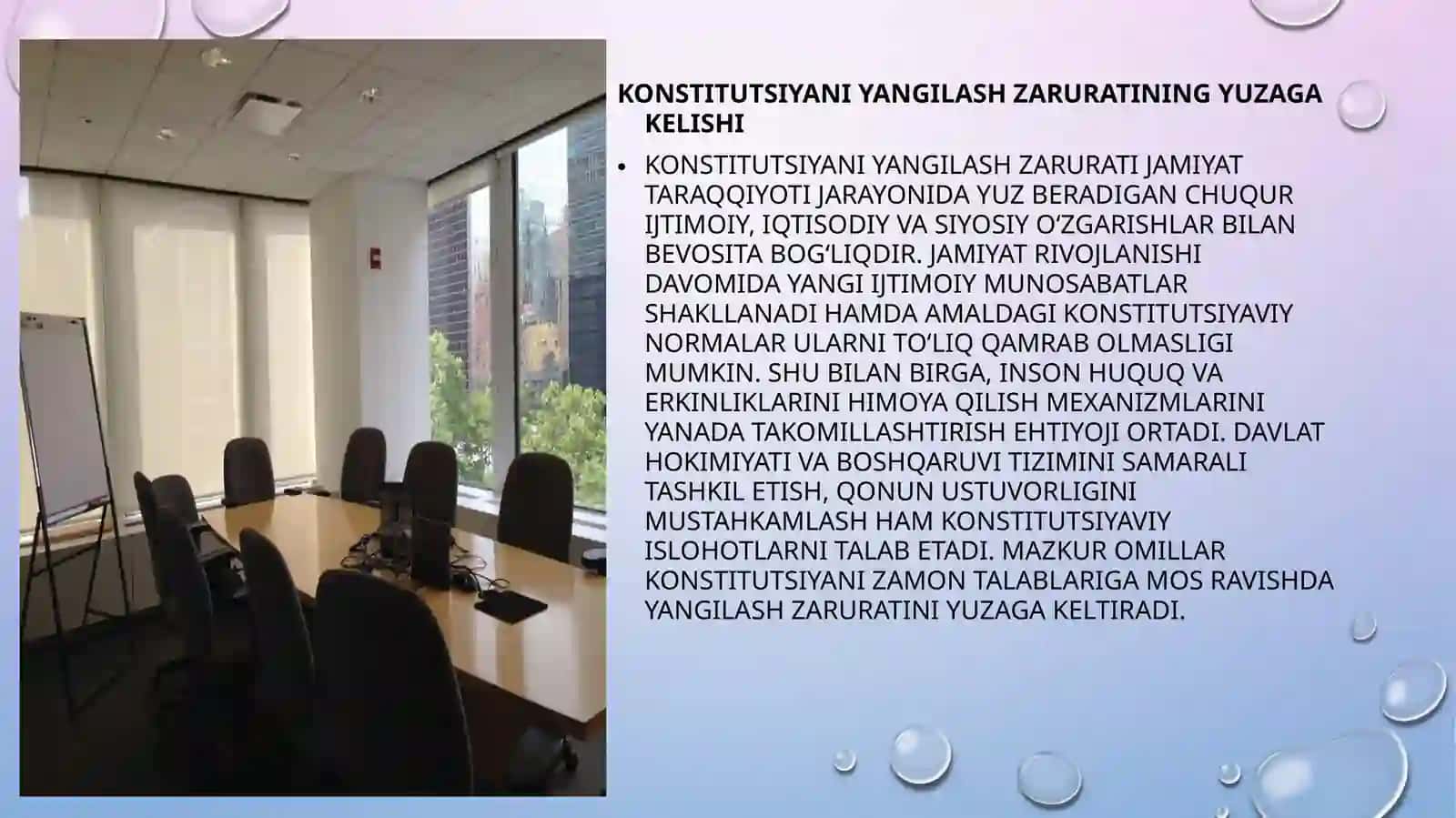 Yangi tartibdagi Oʻzbekiston Konstitutsiyasining zarurati va mohiyati 4