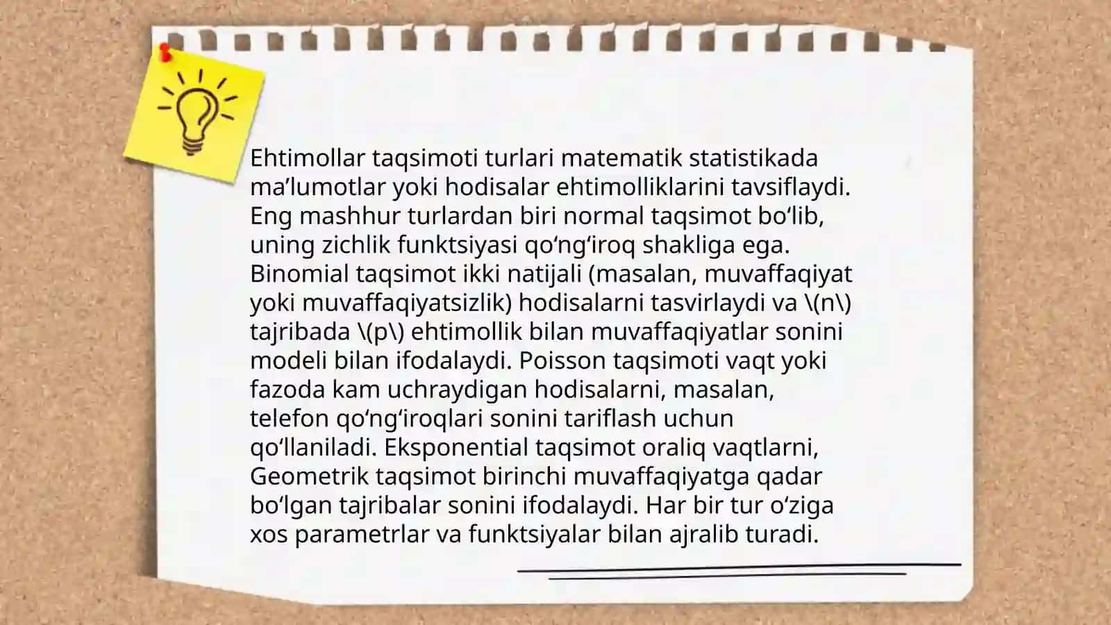 Ehtimollar nazariyasi elementlari va ularni avtomarik tizimlarni tahlil qilishda qollash 4